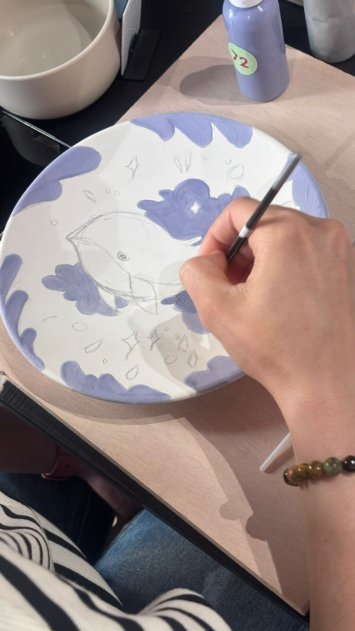Ceramic painting session