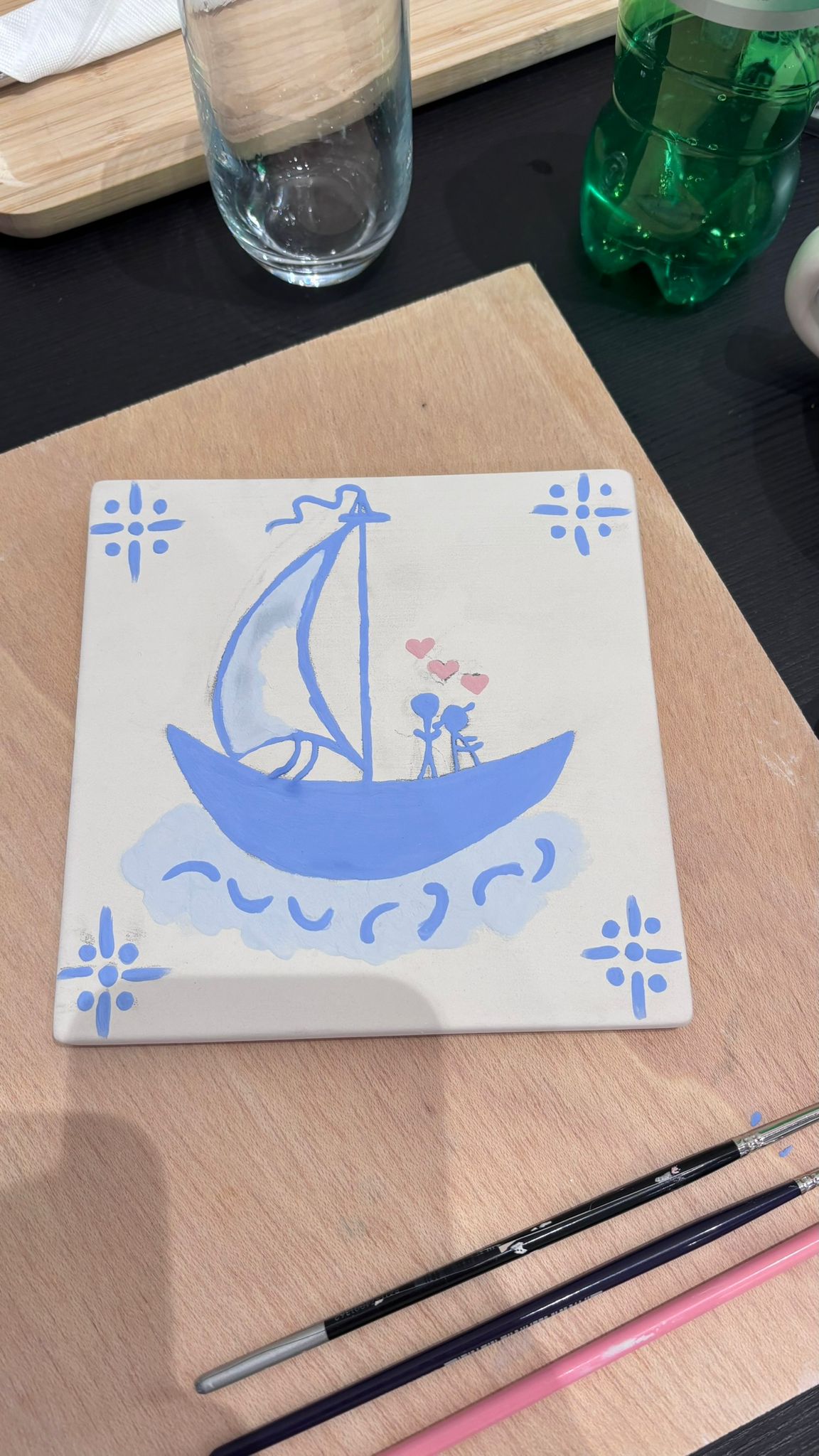 Painted ceramic artwork